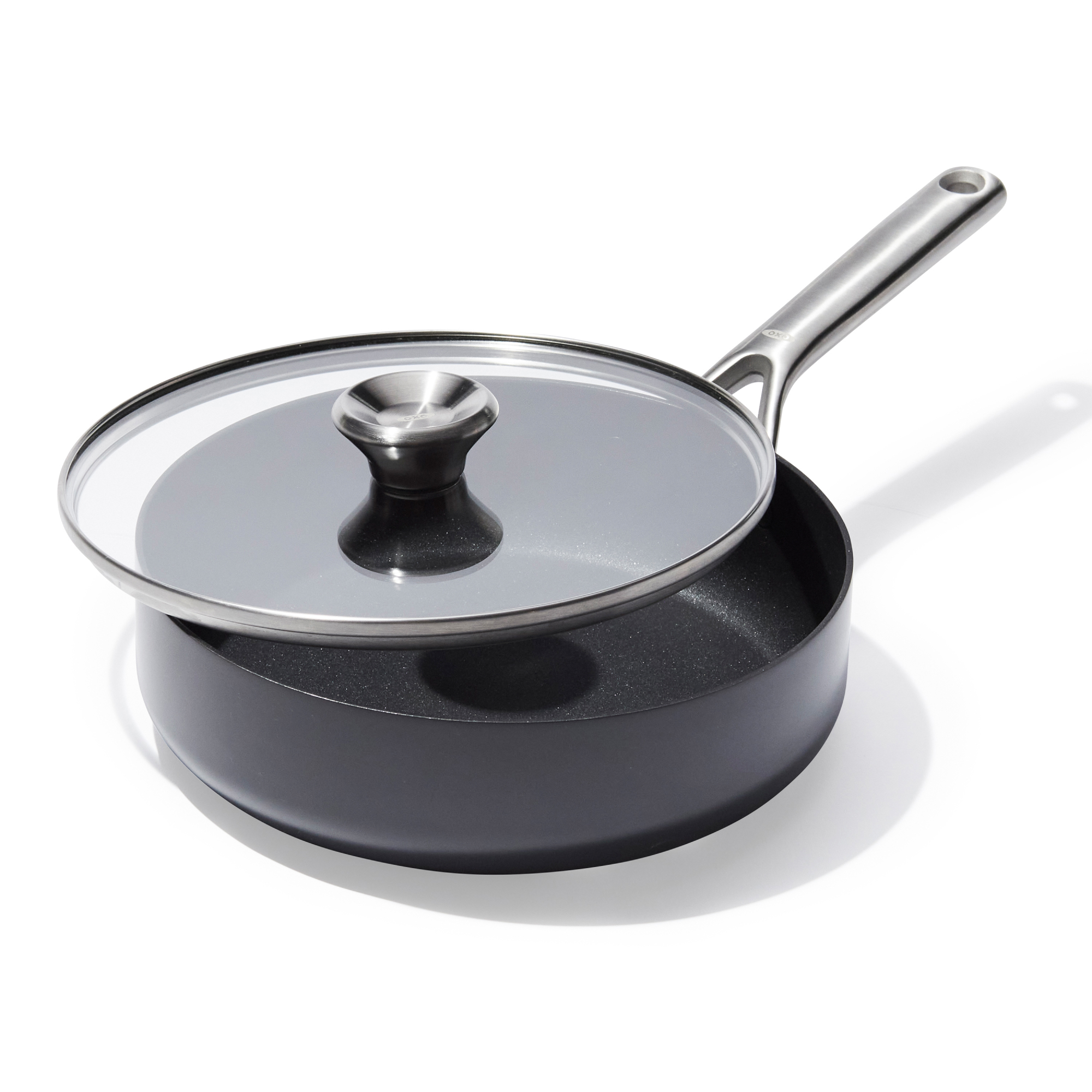 OXO Ceramic Professional 24 cm Sauteuse mit Deckel – Gerade Seiten OXO Ceramic Professional 24 cm / 2,9 L Sauteuse mit Glasdeckel